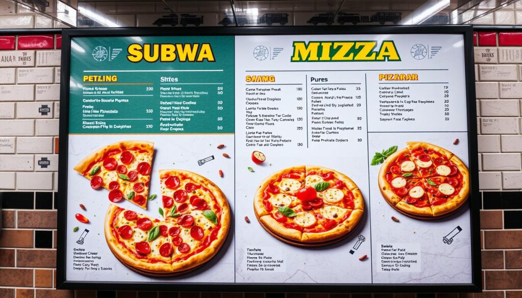 subway pizza menu